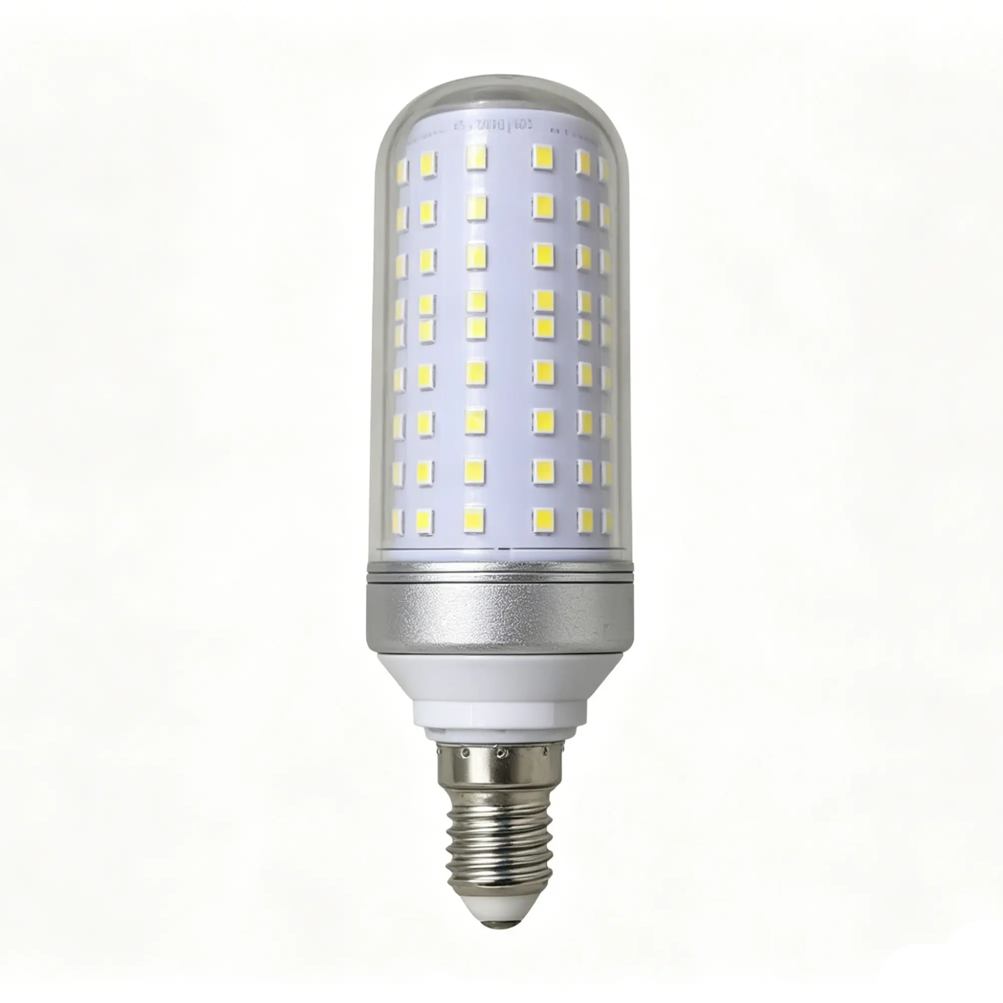 FixtureDisplays® 30W LED Corn Bulb E14 Base, 130 LEDs 6500K Cool White, 1.57x5.12 Inch, AC85-265V, Energy Saving, Dustproof Moisture-Proof, Indoor Lighting for Chandelier Wall Lamp Table Lamp 16184