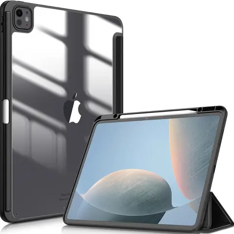 Fintie Slim Fit Hybrid Tablet Protective Cover for iPad Pro 13-inch (M5/M4 Chip) - Foldable Tablet Accessories with Built-in Pencil Holder, Auto-Wake/Sleep, TPU Bumper, Microfiber Anti-Scrub Cover