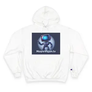 Moorevision  Champion Hoodie - Perfect for Streaming Fans, Gift for Gamers, Cozy Loungewear, Unisex Apparel, Unique Graphic Sweatshirt