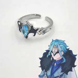 Game Genshin Impact The Doctor II Dottore Cosplay Ring Alloy Adult Unisex Adjustable Opening Rings Jewelry Accessories Gift