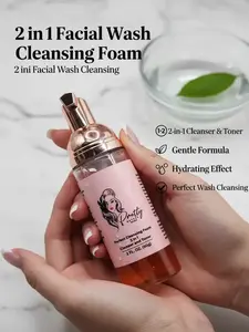 Facial Wash Cleansing Foam 2 in 1 Cleanser and Toner, Gentle,  Hydrate