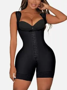 High Compression Butt Lifter Tummy Control Shapewear Shorts for Postpartum & Postoperative Recovery - Black Minimalist Body Shaper Clothes Fit