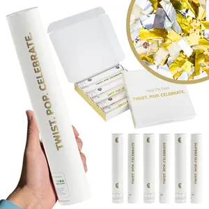 Confetti Cannons - Wedding (Gold and Silver) , Party Cannons for Celebrations, Graduation, Birthday, Wedding, New Year Eve