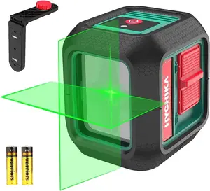 Green Laser Level, HYCHIKA Self-Leveling Cross Line Lasers 50ft Measure Range for Indoor/Outdoor/Construction/DIY/Picture hanging