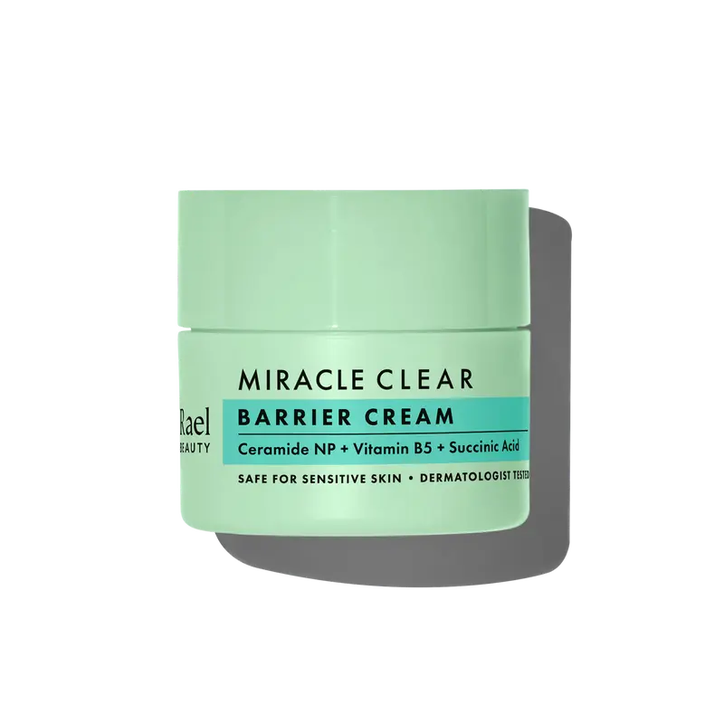 Rael Miracle Clear Barrier Cream Ceramide NP + Vitamin B5 + Succinic Acid - Hydrating Cream for Sensitive Skin, Lightweight and Moisturizing Formula