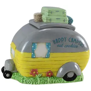 Young's Inc. Happy Camper Ceramic Cookie Jar