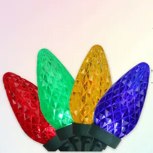 Northlight LED Faceted C9 Christmas Lights - Multi-color - 66' Green Wire - 100ct