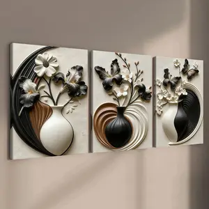 3 Count wooden frame canvas, Home Decor Products, living room & entrance decor posters & decorations, suitable for corridors, bedroom walls, waterproof art, Decorative Artwork