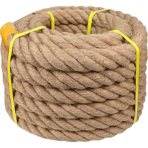 Twisted Manila Rope (1.5 Inch x 20 )  Jute Thick  Rope for Docks, Railings, Landscaping, Decorating