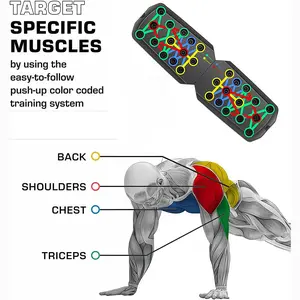 Full Body Strength Exercise 5 in 1 Push up Board Portable Home Fitness Training Equipment for Men Women Fitness Enthusiast Gifts