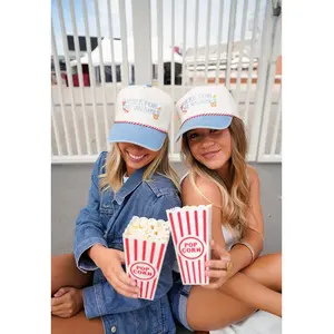 Here For the Snacks-Denim Vintage Trucker Cap