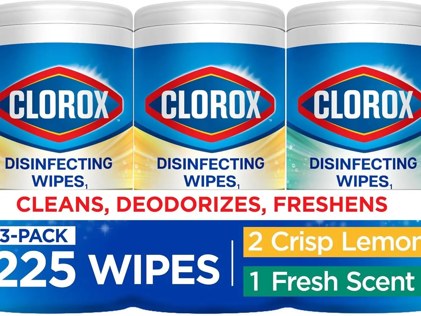 Clorox Disinfecting Wipes Back to School Variety Pack, 75 Count Each, Pack of 3 (Package May Vary)