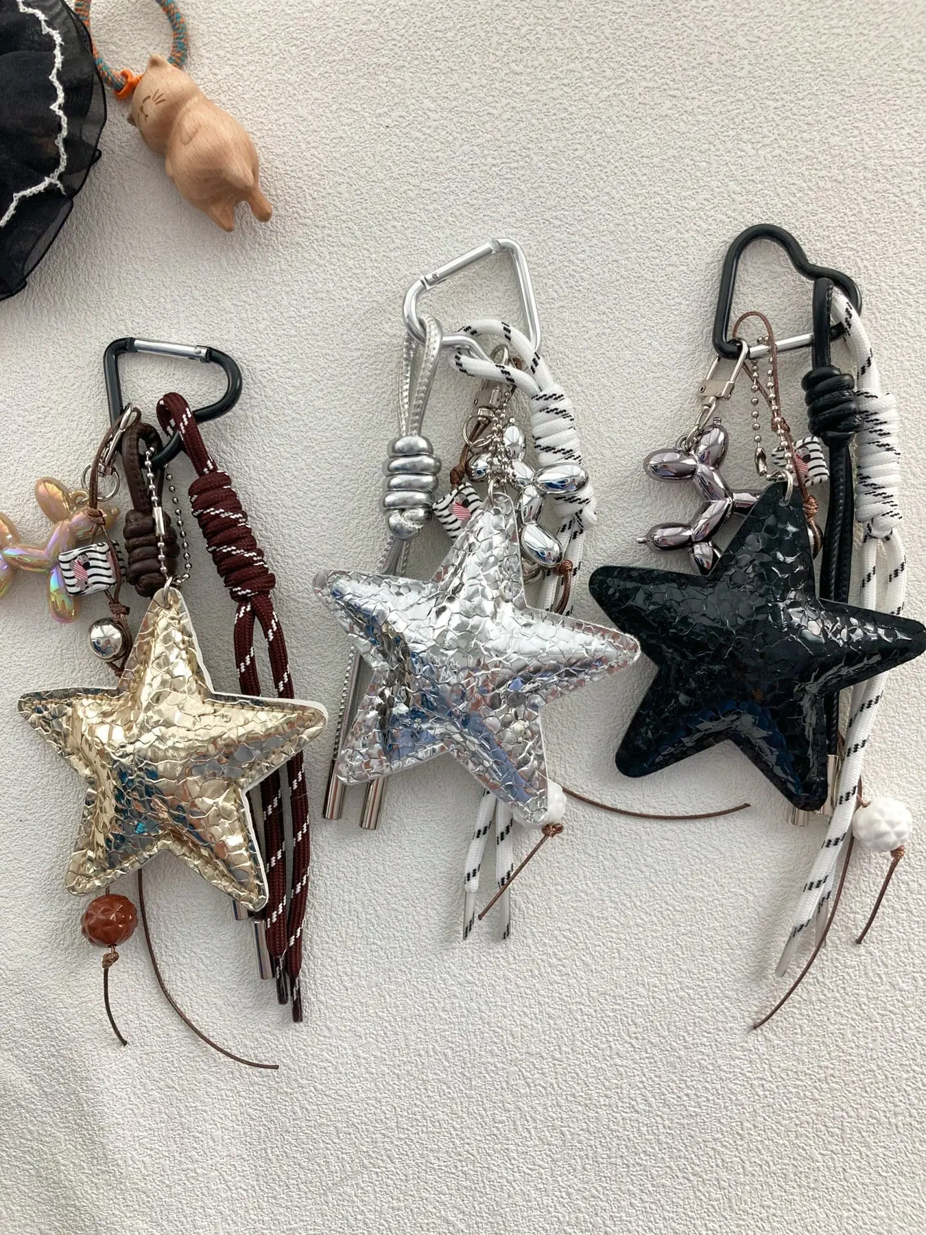 Y2K Style Star Bag Accessory, Chenille Material, Sparkly Bag Charm, Perfect Gift for Teens, Women, College Students, Teachers, Stylish Design, Star Burst Charm, Trendy Bag Charms, Bag Accessories Charms, Charms For Bags