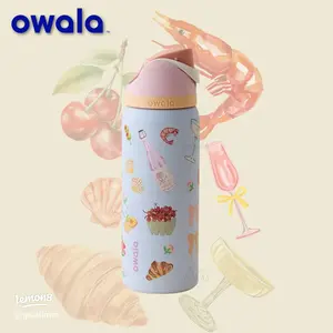 [Hot Item] Owala Picnic Prep  FreeSip 32oz Joint Name UO Water Bottle Stainless Steel Vacuum Insulated Cup with Straw, Double Wall, Hot & Cold, BPA-Free