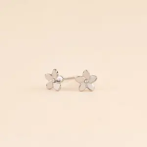 Plumeria Flower Stud Earrings