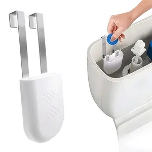 Toilet tank cleaning pad holder and bleach tablet tray. Wall-mounted toilet cleaner holder, bleach tablet dispenser, prevents contaminants from remaining in the tank, toilet water treatment accessories.