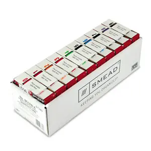 212 MAIN End Tab Adhesive Stickers Numbered Set (0-9), Assorted Colors, Laminated Wrap-Around Design, 500 per Roll, 10 Total Rolls