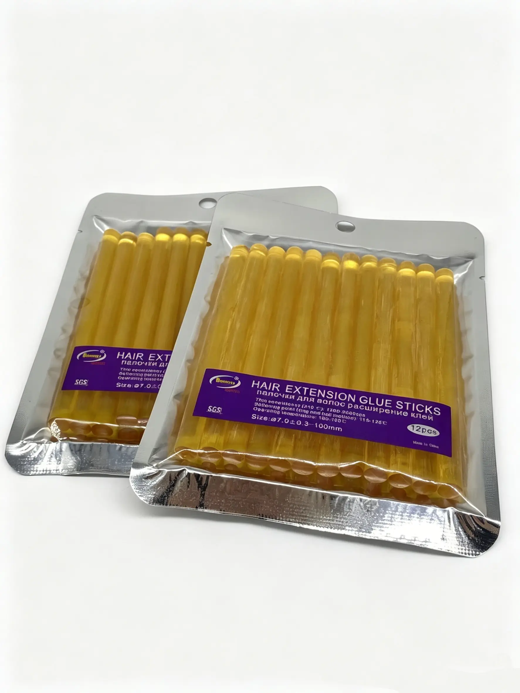 24 Pcs 3 Colors (Brown/Black/Yellow) Keratin Glue Sticks for Hair Extensions Hair Extension Tools