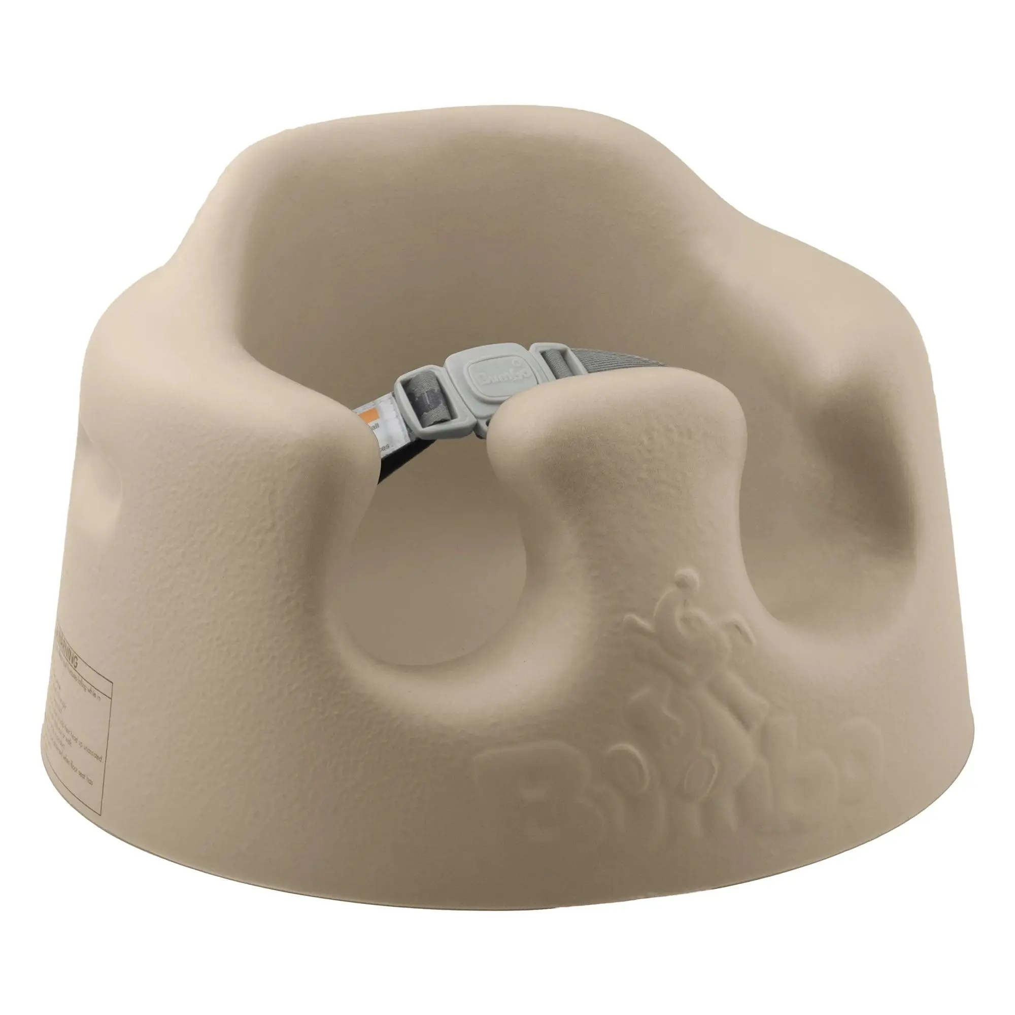 Bumbo Infant Floor Seat Baby Sit Up Chair with Adjustable Safety Harness, Taupe