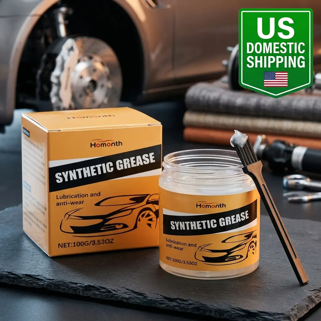 Homonth 3.53 oz (100g) High-Density Synthetic Grease - Heavy-Duty Automotive Lubricant for Brush Use, Axle Care - Anti-Wear, Rust Protection, Noise Reduction, Airtight Seal, Squeak Elimination, Part Life Extension, Heavy-Duty Protection
