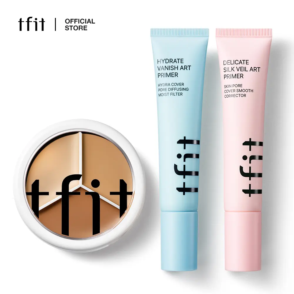 [TFIT OFFICIAL] TikTok Deals for you Blur Correct Base Duo Set / Pore Blur Primer 30ml + Tri-Color Concealer 15g