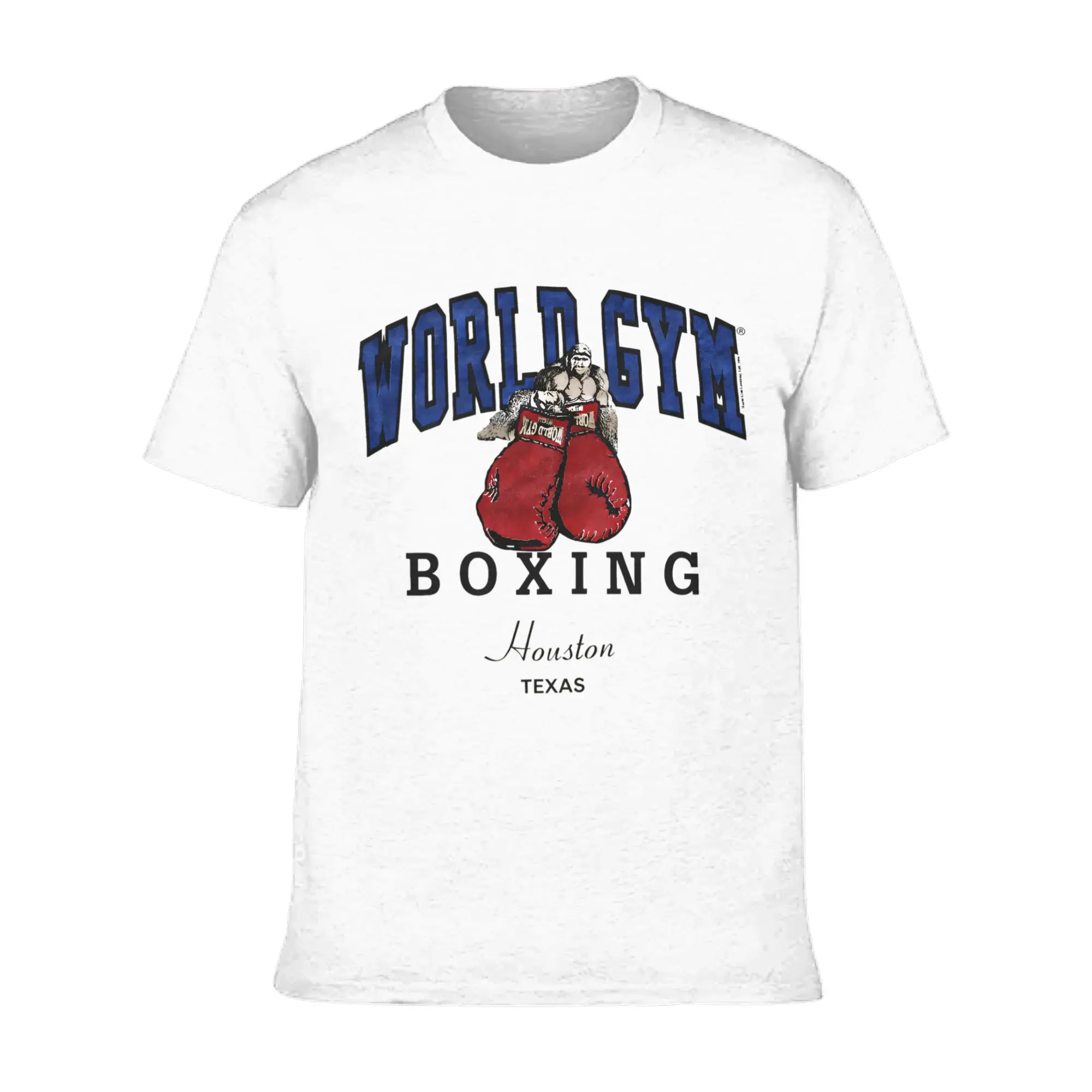 VINTAGE 90s WORLD GYM BOXING T-SHIRT GORILLA, Boxing Tshirt, Gym 