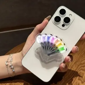 Kpop Bomb Lightstick Fan Design Phone Grip Rainbow Aesthetic Phone Stand Holder Cute Concert Style Phone Accessories Gift For Kpop Fans Teens And Friends