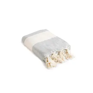 Peshtemal Towel Diamond Throw Gray