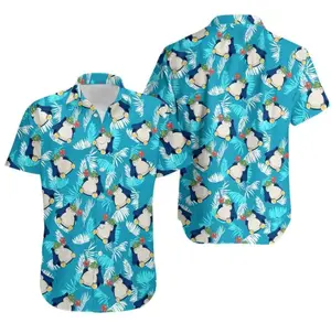 PKM Snorlax Tropical Hawaiian Shirt, Snorlax Hawaiian Shirt For Fan, Club Aloha Unisex Shirt, Menswear Top Gifts