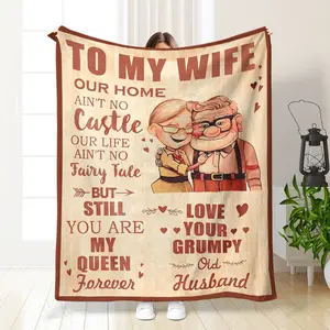 Wife's Blanket Gift, Mother's Day Gift for Wife, Soft Blanket, Christmas Romantic Gift, Wife Blanket Gifts, Decorative Giftable Blankets