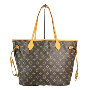 Pre-owned Louis Vuitton Leather Tote Bags MM Neverfull Monogram Canvas Tote Bag