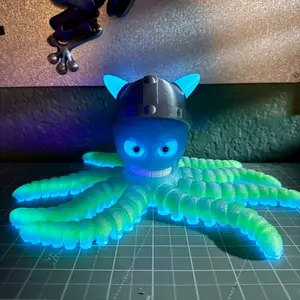 Flexible Magnetic Glow in Dark Viking Octopus – 176 Magnet Articulated Collector Model