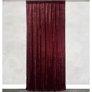 Velvet 12 ft x 60 Inch Drape with 4 Inch Pocket Burgundy