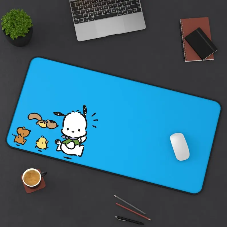 Pochacco Corner Running Blue Kawaii Mousepad | 3 Sizes | Gaming Desk Mat | Custom Mousepad | Keyboard Mat | Office Decor | Gift