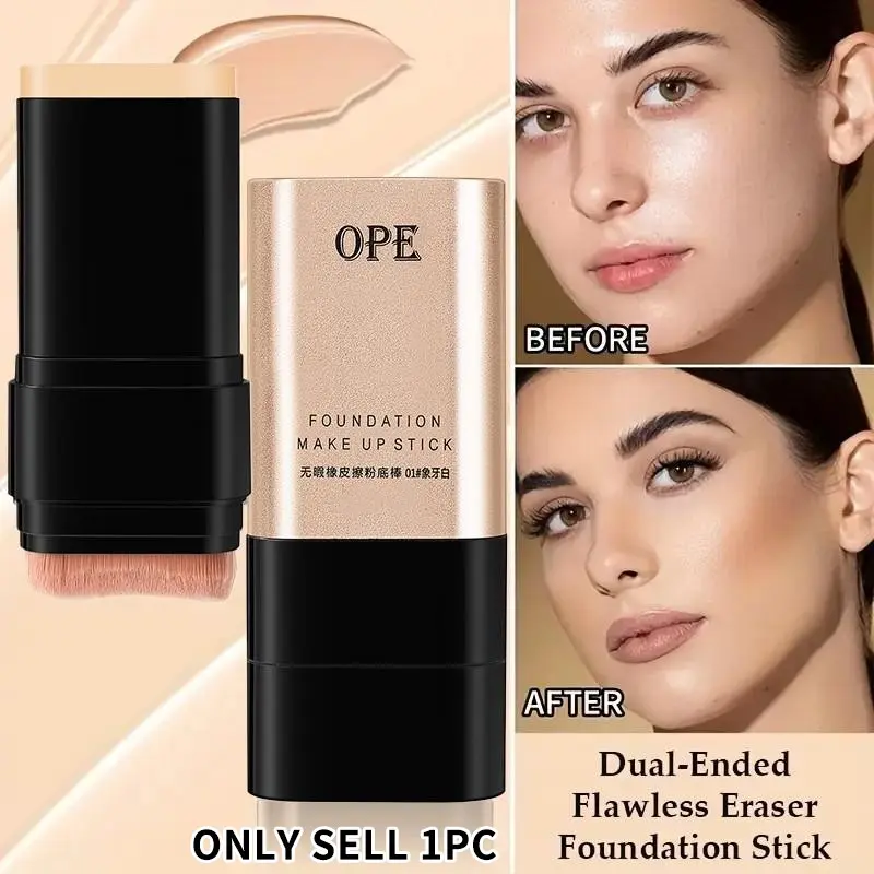 Waterproof Concealer Stick Foundation, Complexion Perfecting Concealer, Conceals Blemishes, Lightweight & Breathable Makeup Base, Natural Finish Long-Lasting Formula, Perfect for Daily Use, Flawless Coverage, Cosmetic