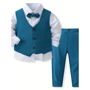 Boys Suits Kid Pants and Vest Set Formal Dress for Toddler Clothes Wedding Outfits