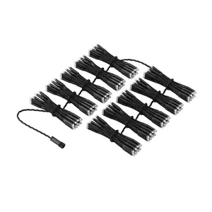 Twinkly TWPLUS-PLC-CU-5X50SPP-B 20" Wide, 13 FT Tall RGBW PLUS Light Curtain with 250 Lights (Black Wire), IP65-Rated