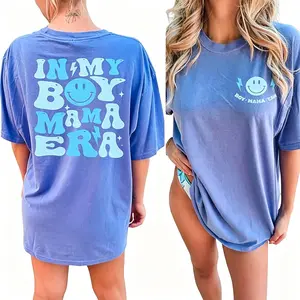Giftifymama Women's Round Neck Nursing T-Shirt - Lady Clothes with Hidden Zipper, Print, Discreet Comfortable Pumping & Feeding Fit, Casual Womenswear Top