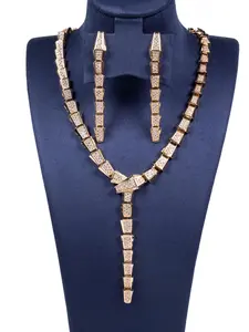 Women's Elegant Artificial Gemstone Decorated Necklace & Earrings, Vintage Trendy Jewelry Set, Exquisite Jewelry Set for Party & Daily Clothing Decor, Fashionable Jewelry Set