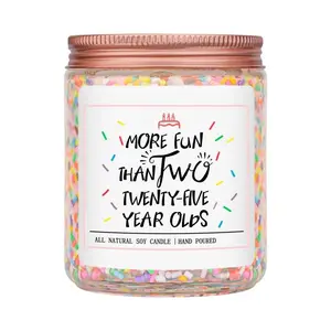 50th Birthday Gifts for Women, Best Ideas Birthday Decorations Candle Gift for Mom, Friends, Wife, Sister, Grandma, Vanilla Cream Scent Handmade Aromatherapy Candles