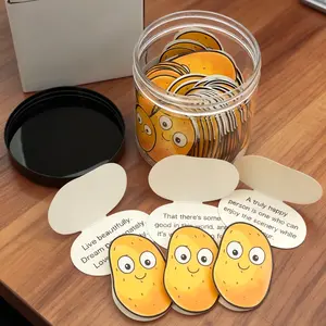 60 Piece Positive Potato Gift Set, Fun Affirmation Cards, Plastic Jar Potato Gifts, Mental Health Gifts, Ideal Friend Gift, Party Favors, Party Favor Packs
