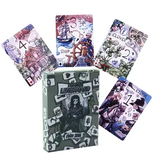 Simple Lenormand Oracle Cards Set, Tarot Card Decks, 44 Tarot Cards for Beginners, Deep Insight & Clarity, Ideal for Parties & Gifts, Party Game Cards