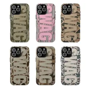 SWAG style camouflage phone case set, perfect gift, Vibes camouflage phone case, compatible with iPhone 17/16/15/14/13/12/11 Pro Max/Plus and Samsung Galaxy S23FE/22/23/24/25.