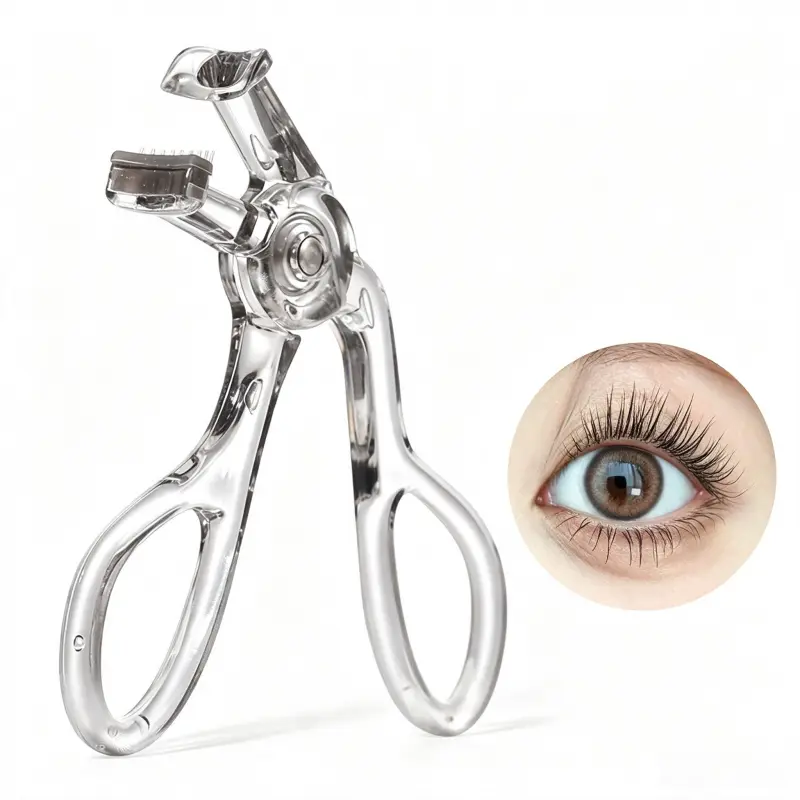 2-In-1 Eyelash Curler, Wide Angle Full & Precision Partial Curling Tool with Soft-Toothed Silicone Pad, No Pinching/Breakage, All-Day Fluffy Sunflower Lift, Beginner-Friendly Portable Accessory + Extra Replacement Pad