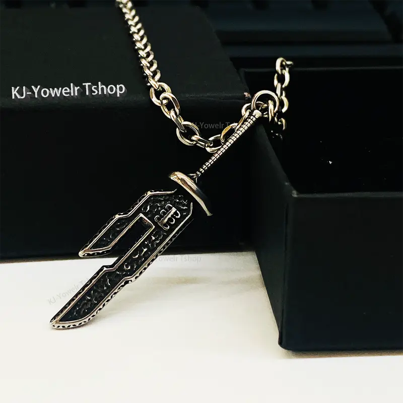 Toji Fushiguro Inverted Spear of Heaven Necklace, JJK Anime Alloy Pendant, 25mm Chain Stylish Streetwear Cosplay Jewelry for Unisex Party & Gift