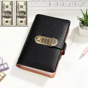 a6 savings notebook with lock, 1 count small financial management book, cash notebook, suitable for storing money and important information, office stationery supplies