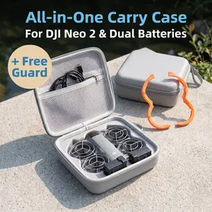 Premium Waterproof Hard Shell Carrying Case for DJI Neo 2, Fits Standard/Fly More Combo, Holds 2 Batteries, Portable Travel Storage Box with Free Propeller Guard