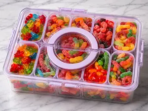 Custom Luxury Gummy Candy Box – Build Your Own Mix Gift Box with 8 Individual Compartments