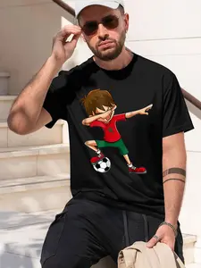 Dabg Soccer Morocco Jersey Morocco 2026 new model Black/White Tee Stylish & Comfortable Loose Crew Neck Short Sleeve T-shirts Versatile On Trend Eye Catching Printed Graphic Casual Tee for Daily We