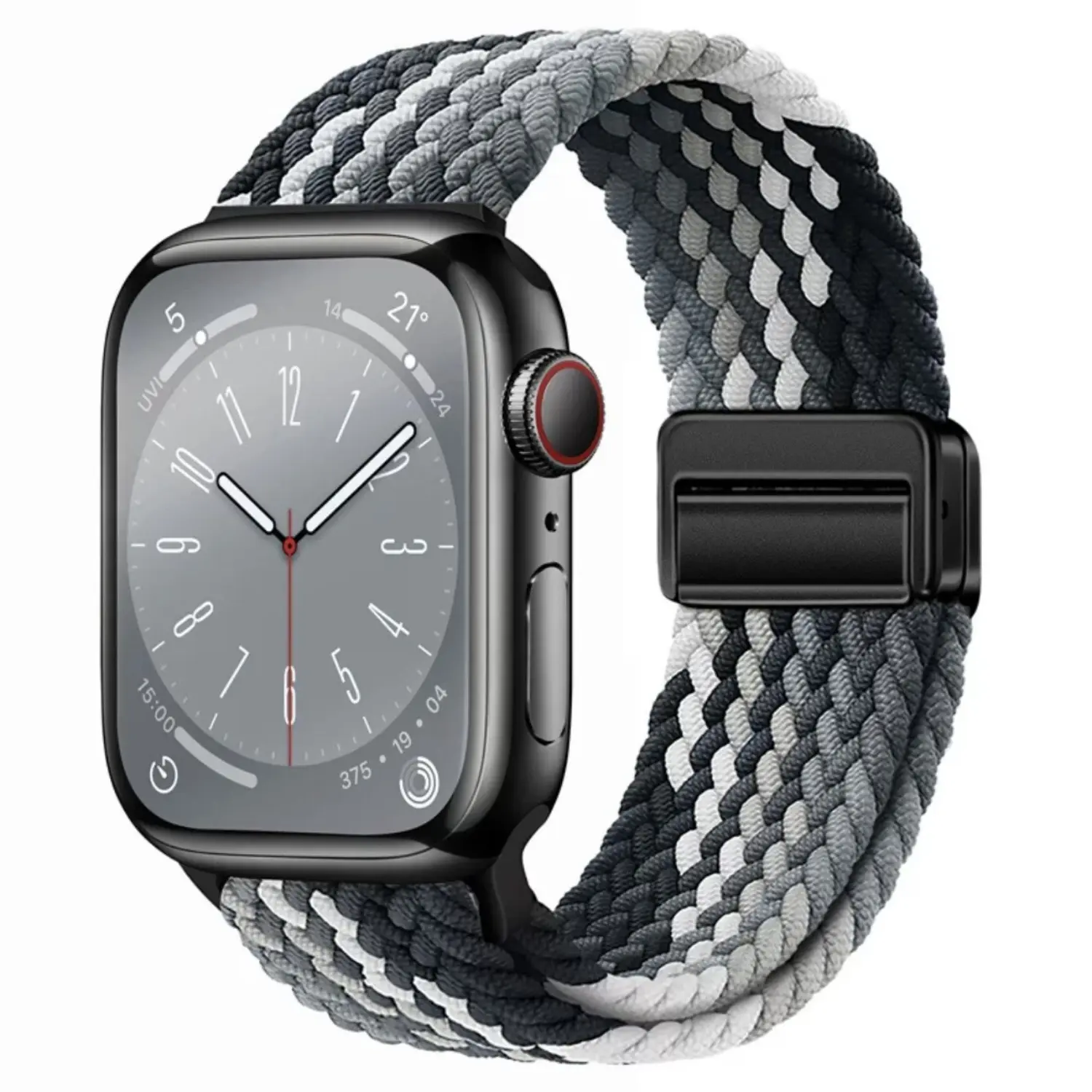 Magnetic Nylon Braided Watch Band for Apple Watch (iWatch) — Elastic Rainbow Design (S10 Series) Magnetic Nylon Braided Watch Band for Apple Watch (iWatch) — Elastic Rainbow Design (S10 Series)